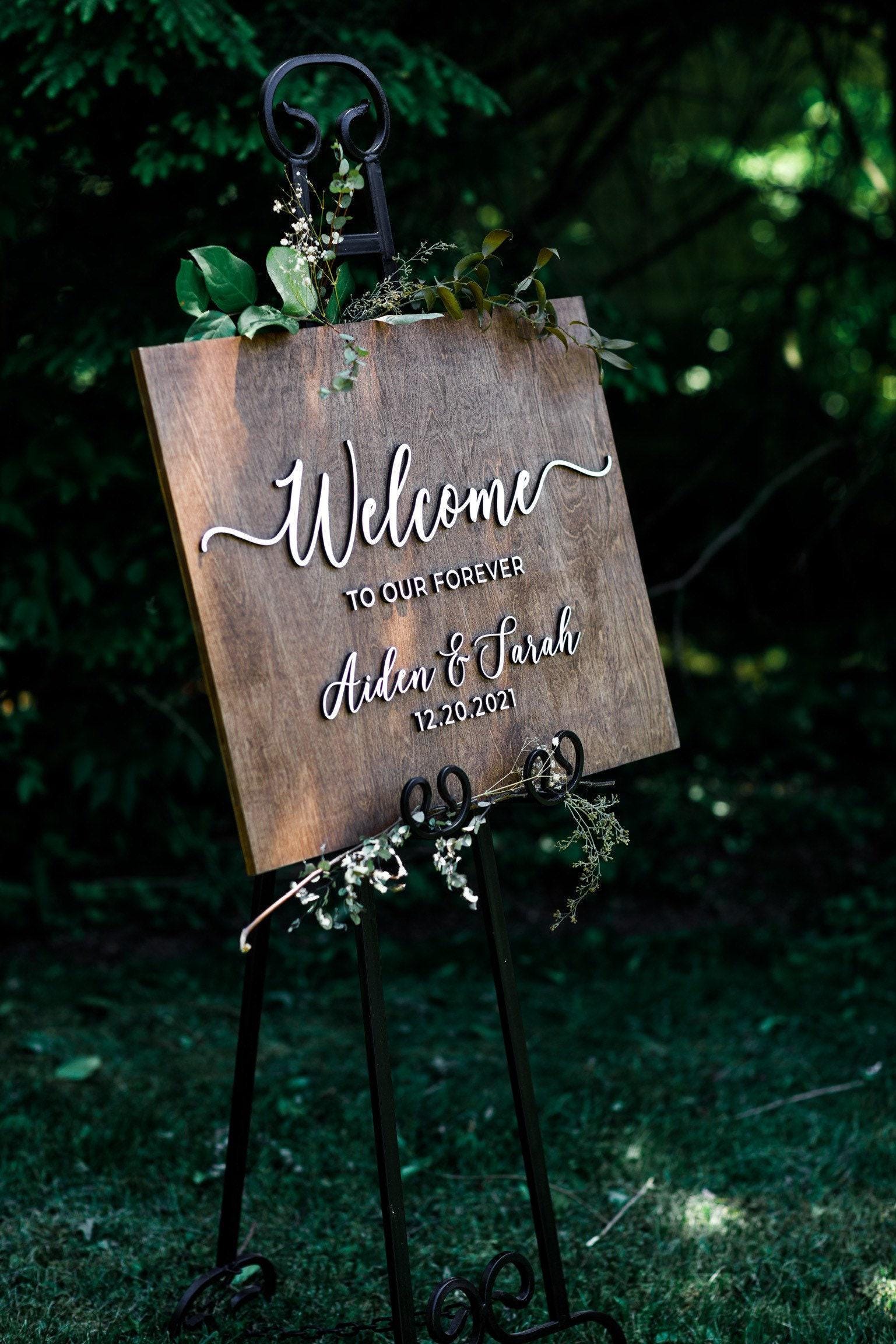 The Briar Lane | 3D Wood Wedding Welcome Sign by Small Town Timbers