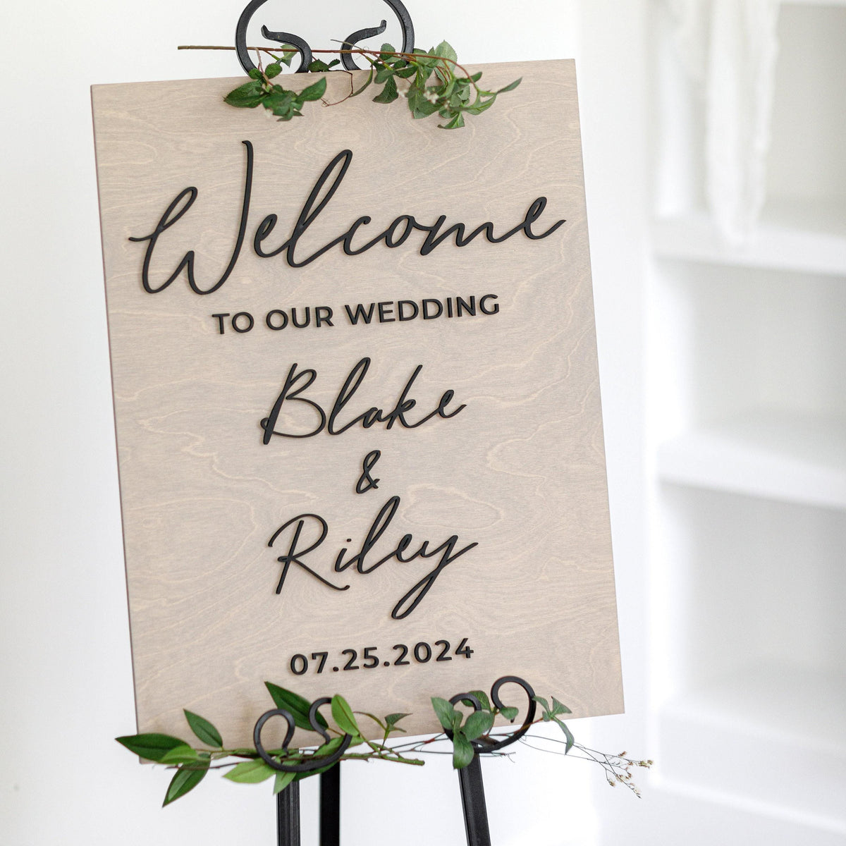 The Daisy Park | 3D Wood Wedding Welcome Sign by Small Town Timbers