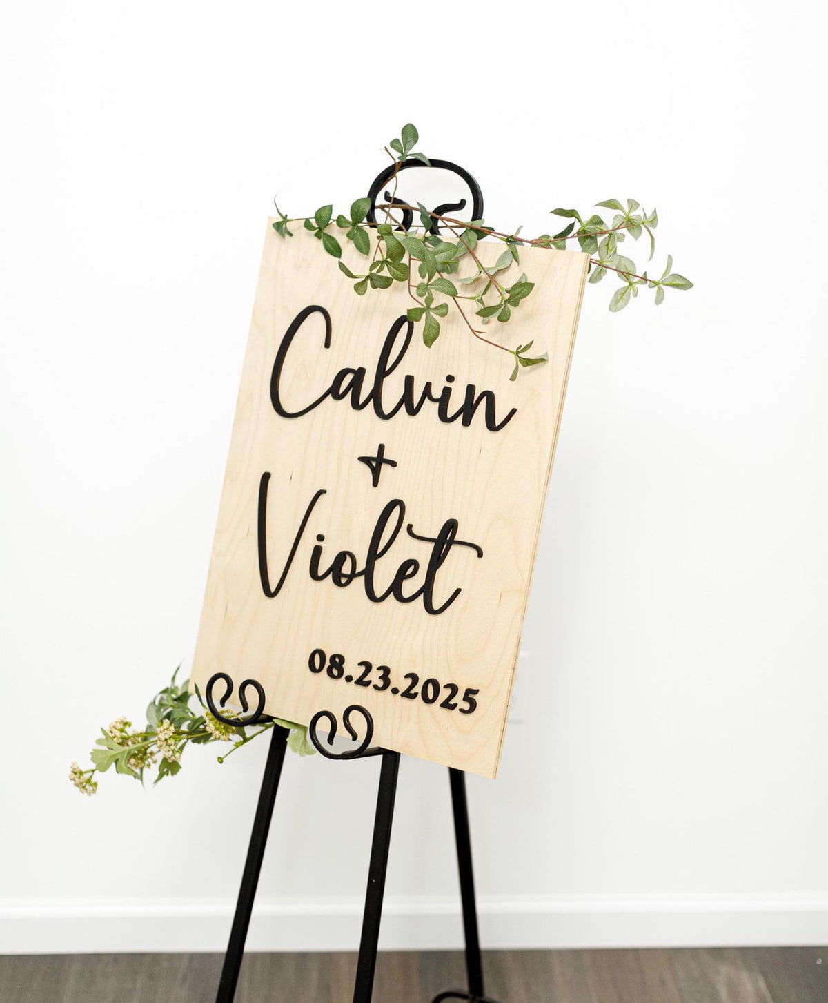 The Priscilla | 3D Wood Wedding Welcome Sign by Small Town Timbers