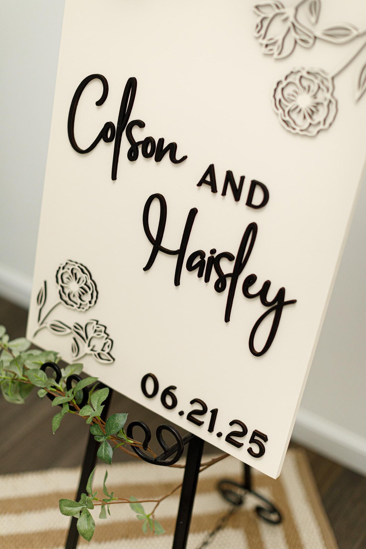The Gregory | 3D Wood Wedding Welcome Sign by Small Town Timbers