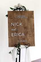 The Iris | 3D Wood Wedding Welcome Sign by Small Town Timbers