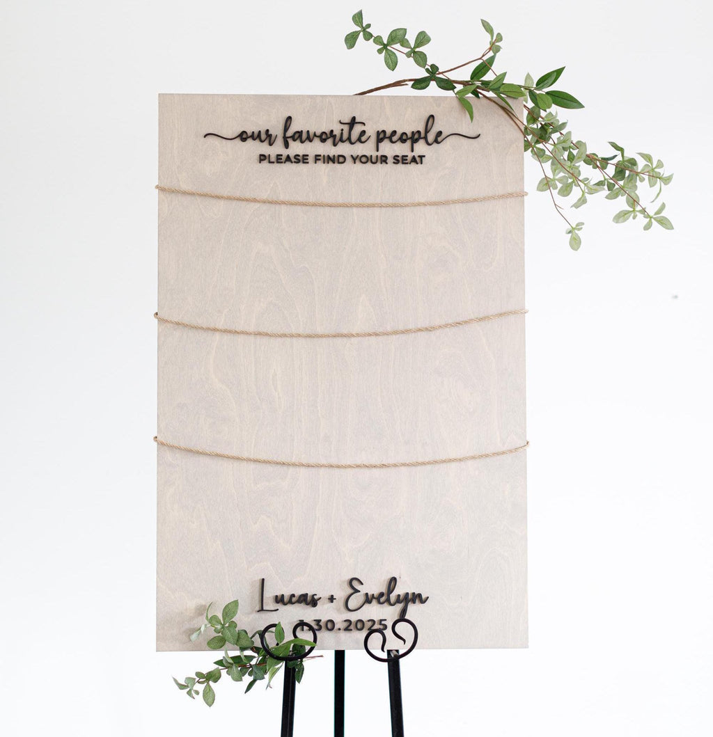 The Oakmont | Wood Seating Chart Sign by Small Town Timbers