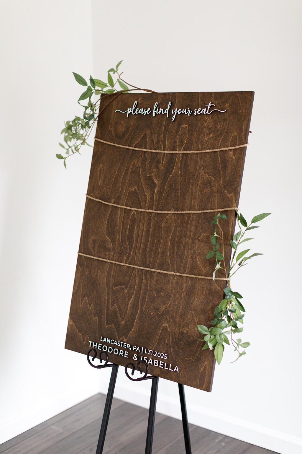 The Sparrow Sands | Wood Seating Chart Sign by Small Town Timbers