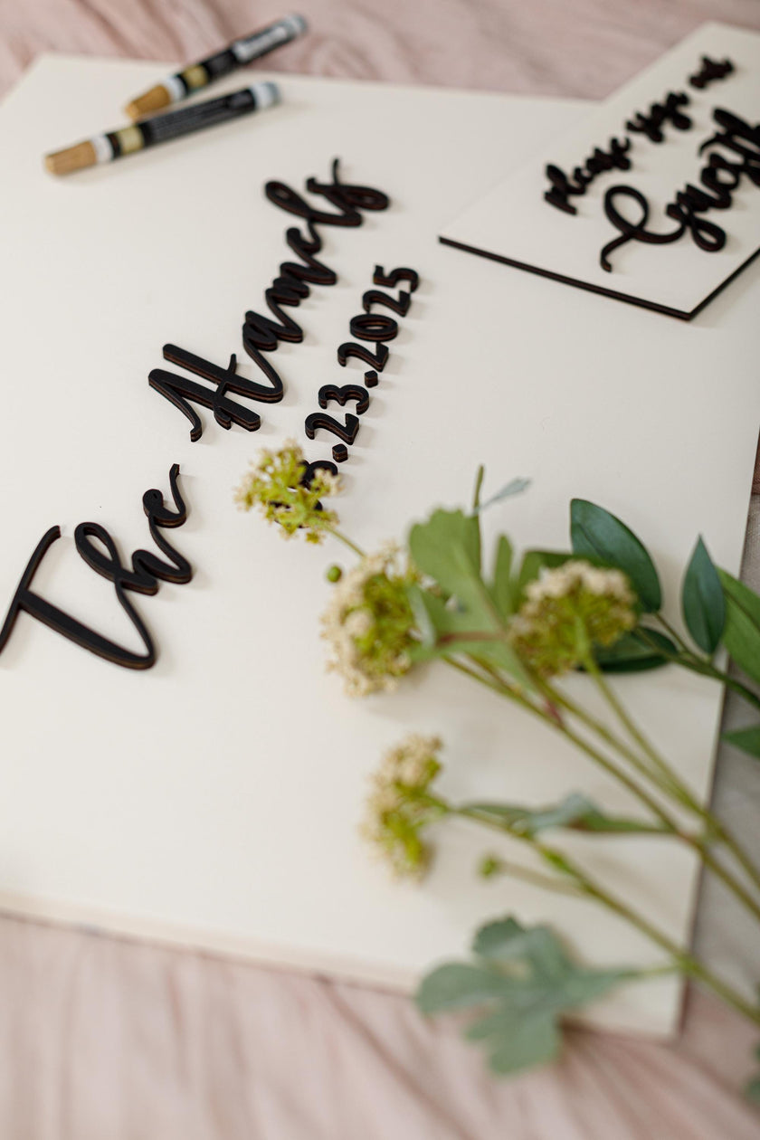 The Juniper | 3D Wood Guest Book Sign by Small Town Timbers