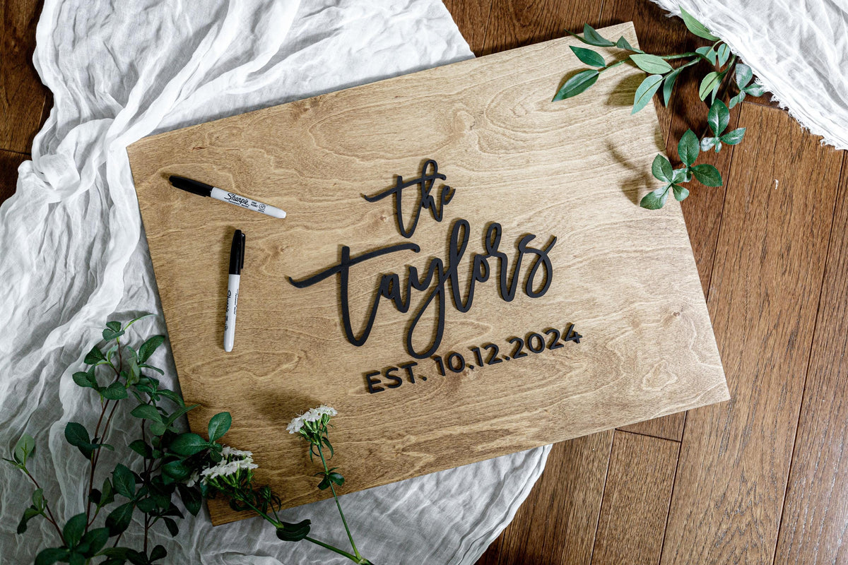 The Sage Chapel | 3D Wood Guest Book Sign by Small Town Timbers