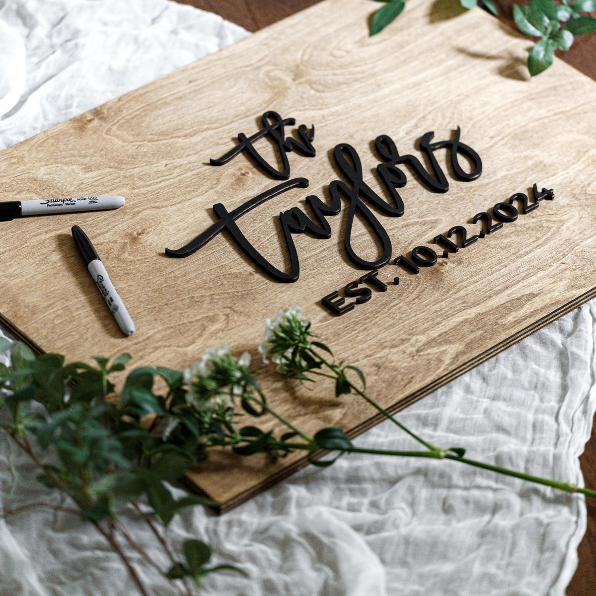 The Sage Chapel | 3D Wood Guest Book Sign by Small Town Timbers