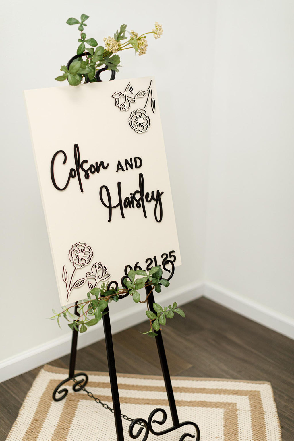 The Gregory | 3D Wood Wedding Welcome Sign by Small Town Timbers