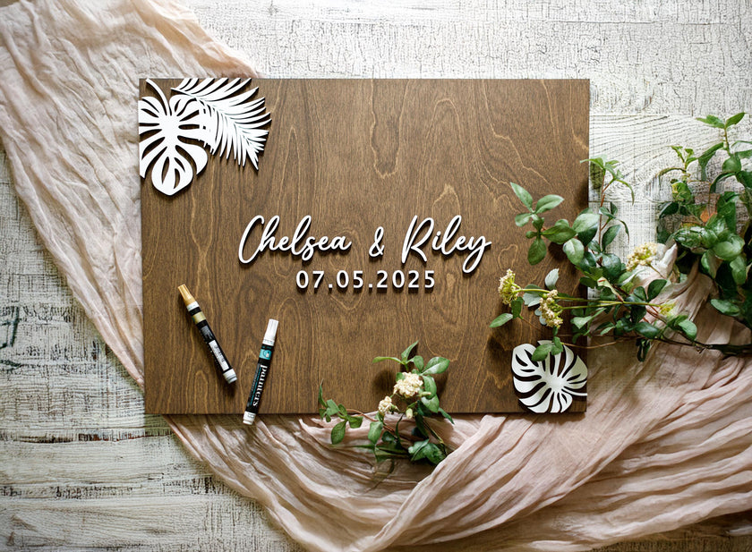 The Seaside | 3D Wood Guest Book Sign by Small Town Timbers