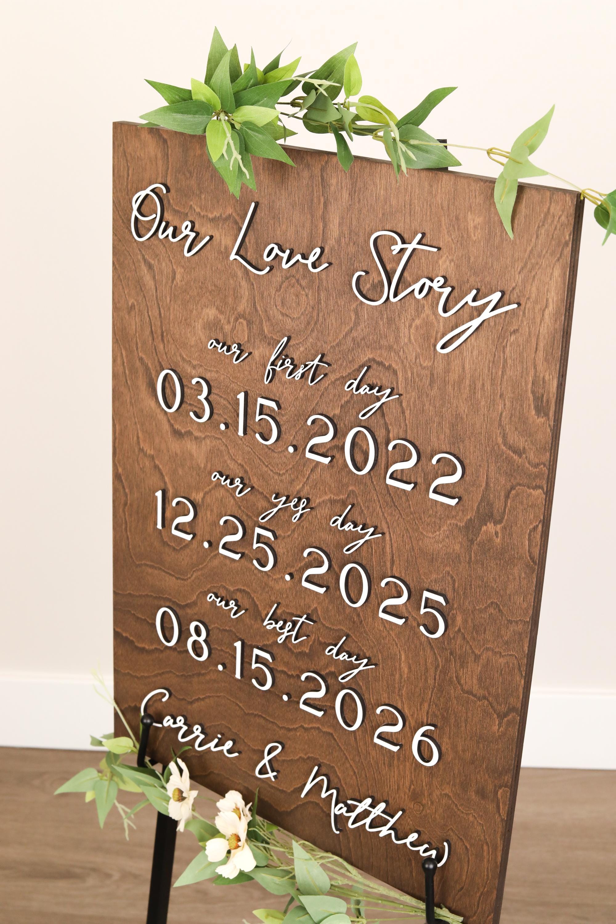 The Nectar Place | 3D Our Love Story Sign by Small Town Timbers