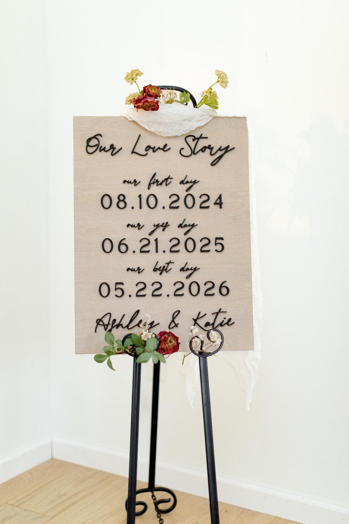 The Storybook | 3D Our Love Story Sign by Small Town Timbers