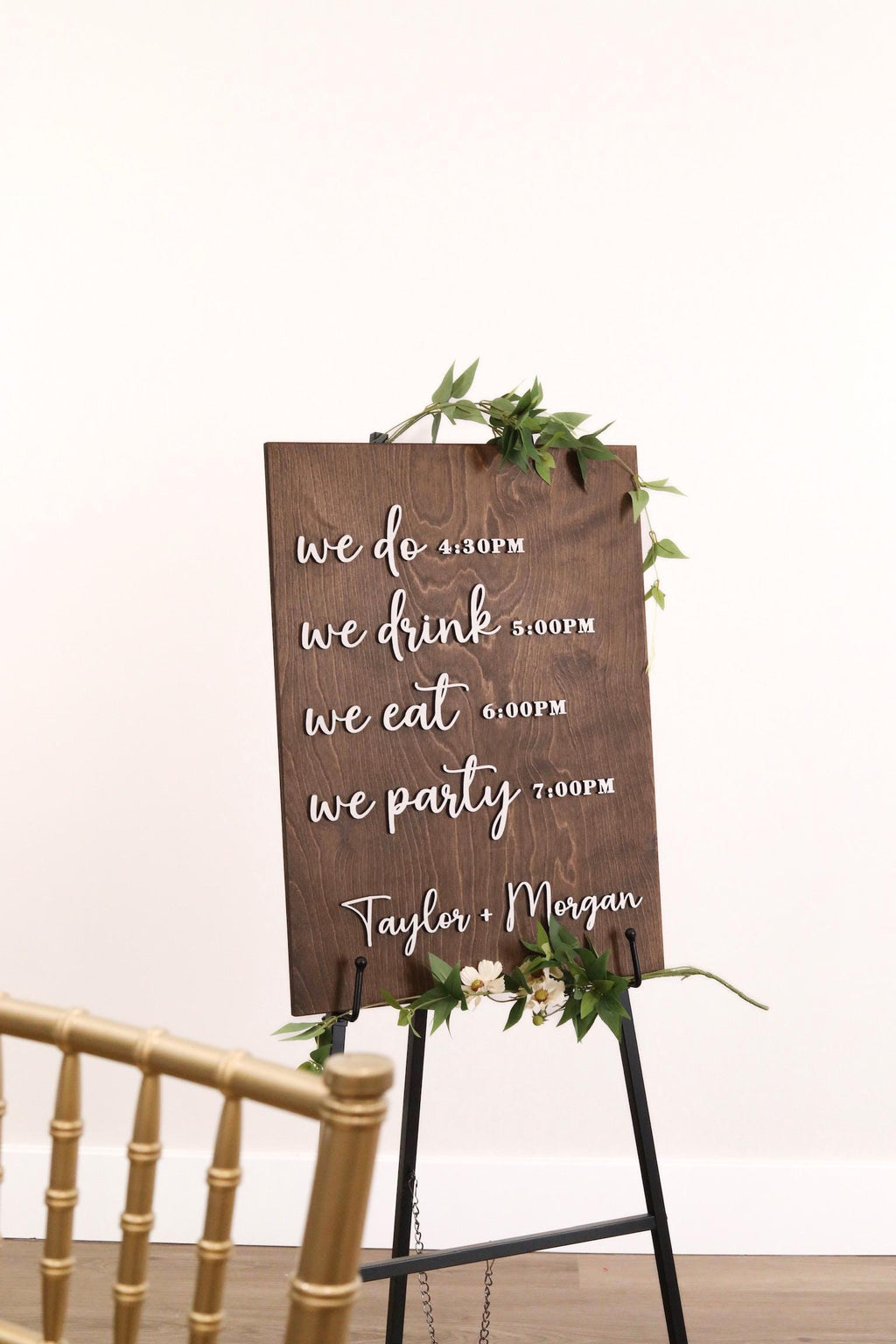 The Underwood | 3D Wooden Wedding Timeline Sign by Small Town Timbers