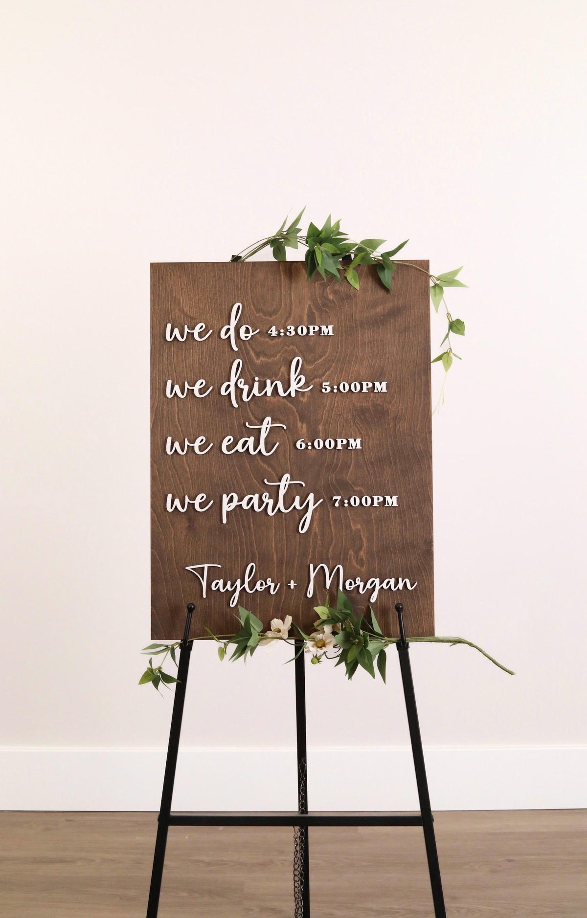 The Underwood | 3D Wooden Wedding Timeline Sign by Small Town Timbers