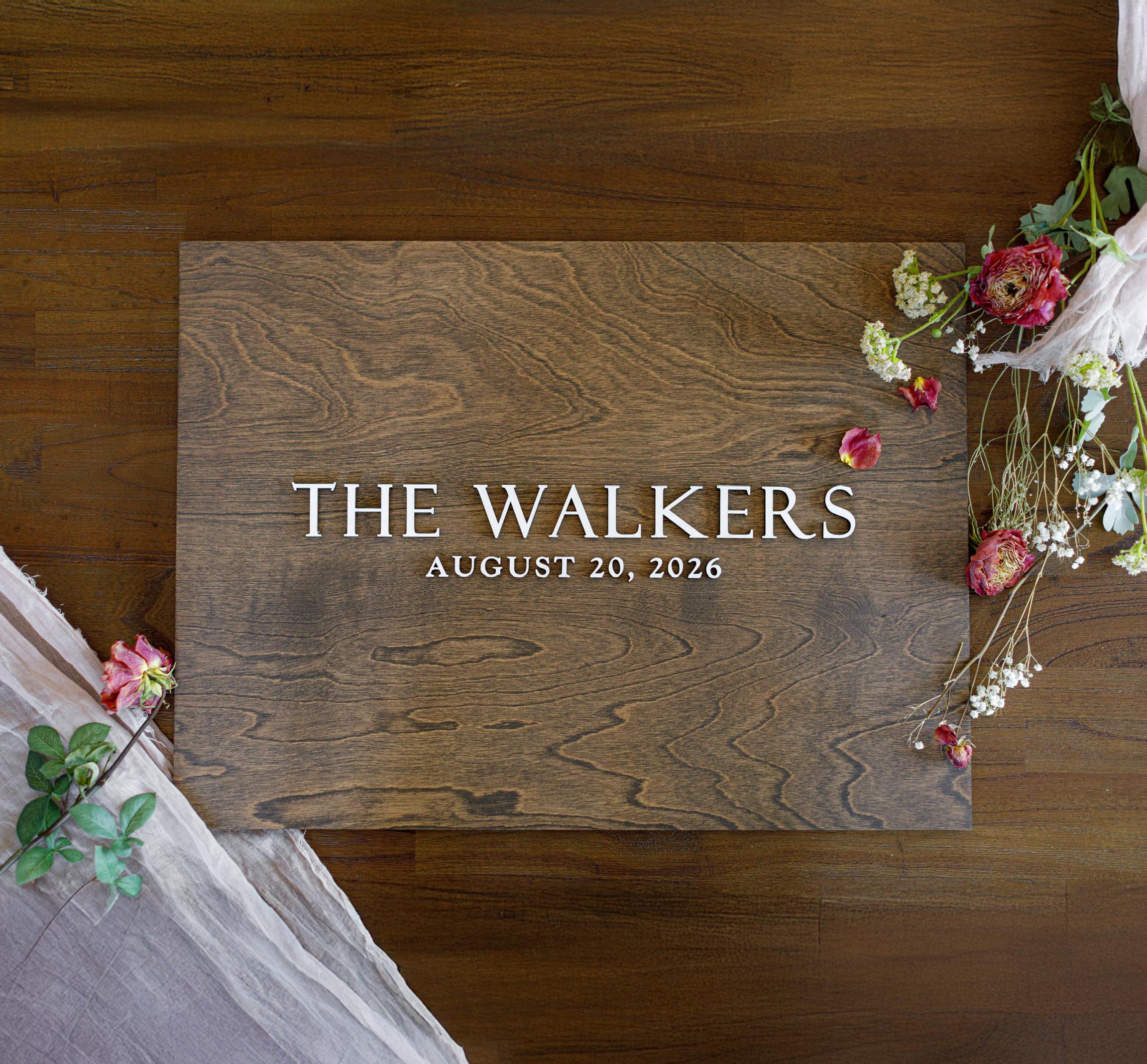 The Juniper | 3D Wood Guest Book Sign by Small Town Timbers