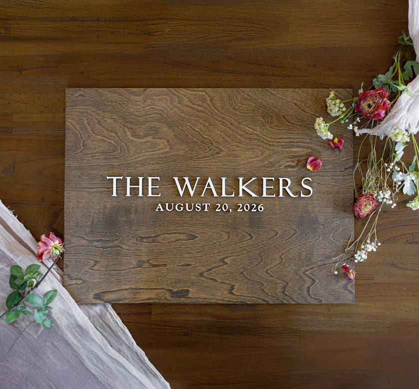The Juniper | 3D Wood Guest Book Sign by Small Town Timbers