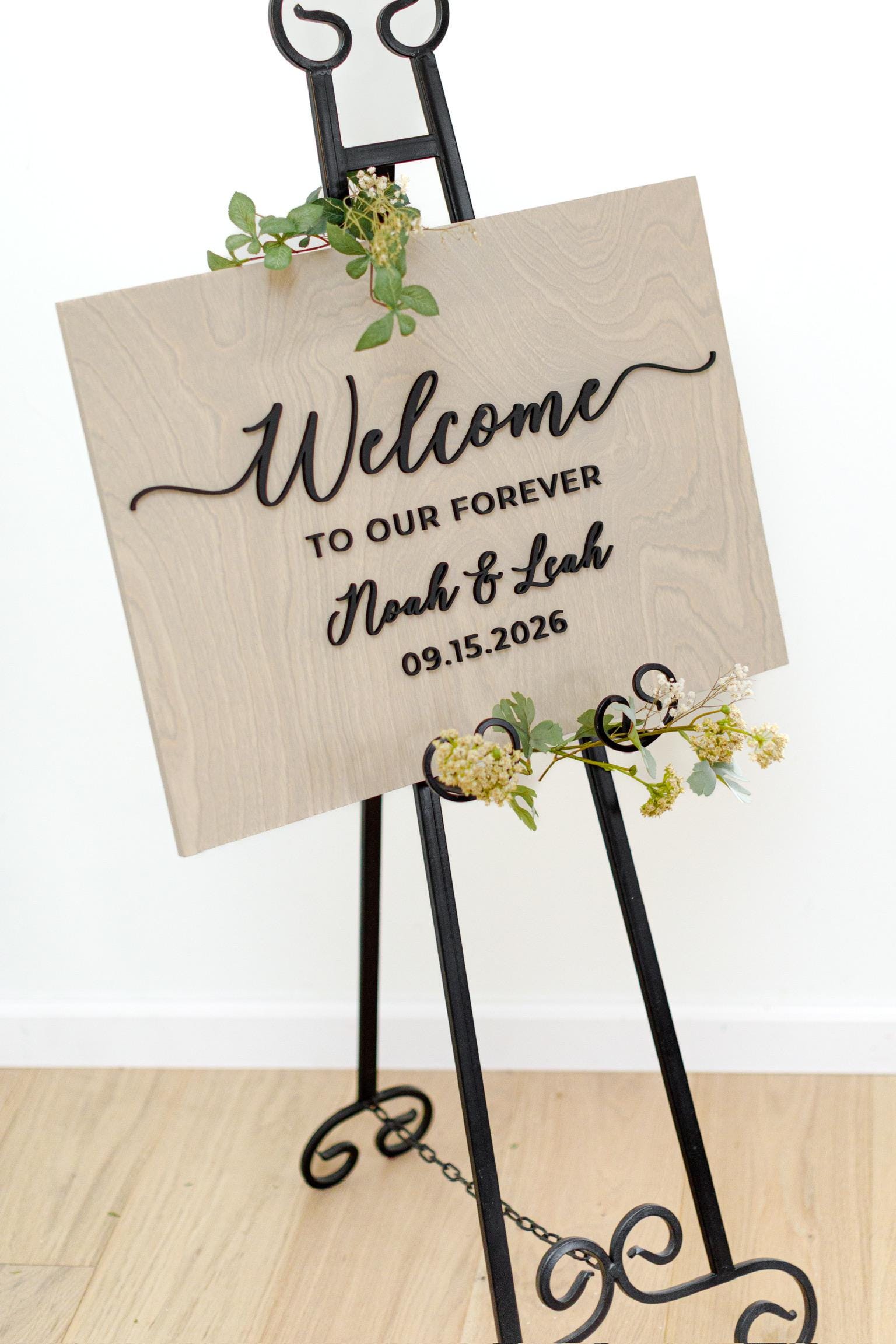 The Briar Lane | 3D Wood Wedding Welcome Sign by Small Town Timbers