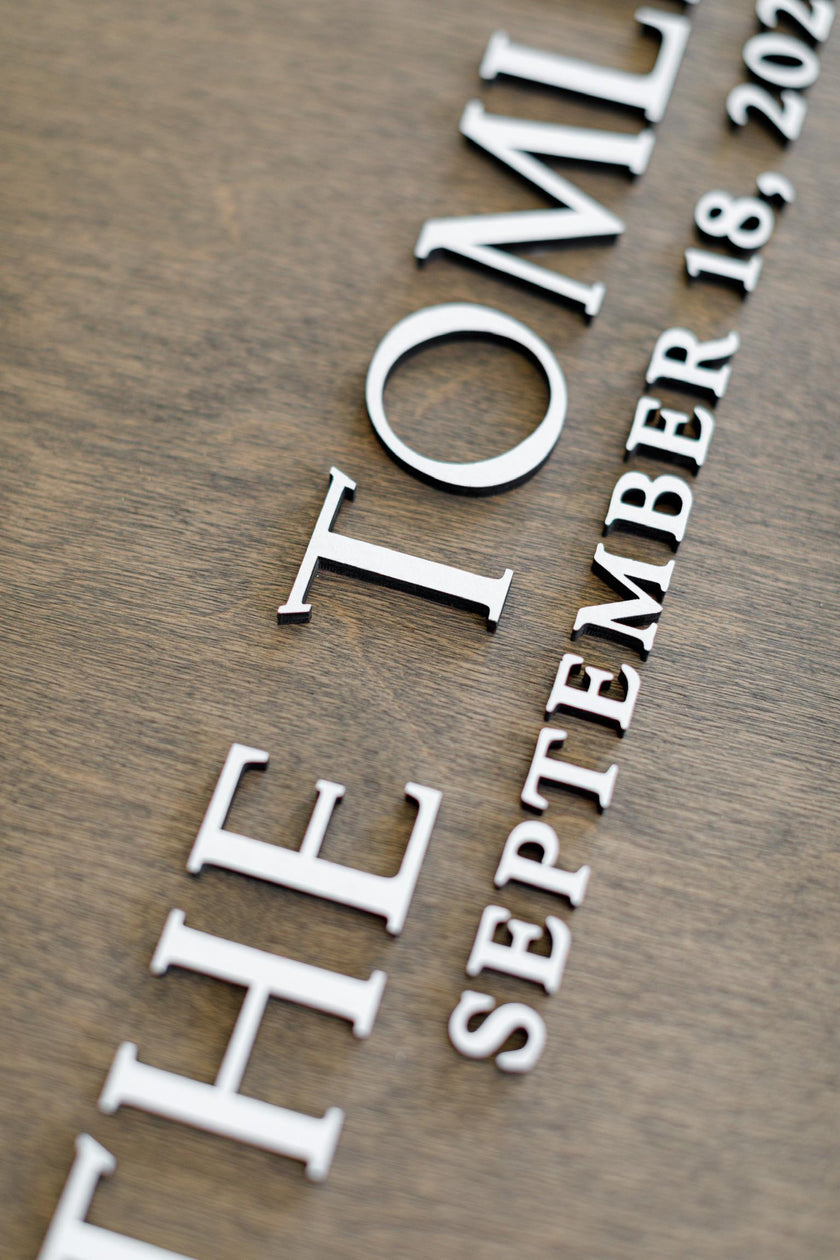 The Juniper | 3D Wood Guest Book Sign by Small Town Timbers