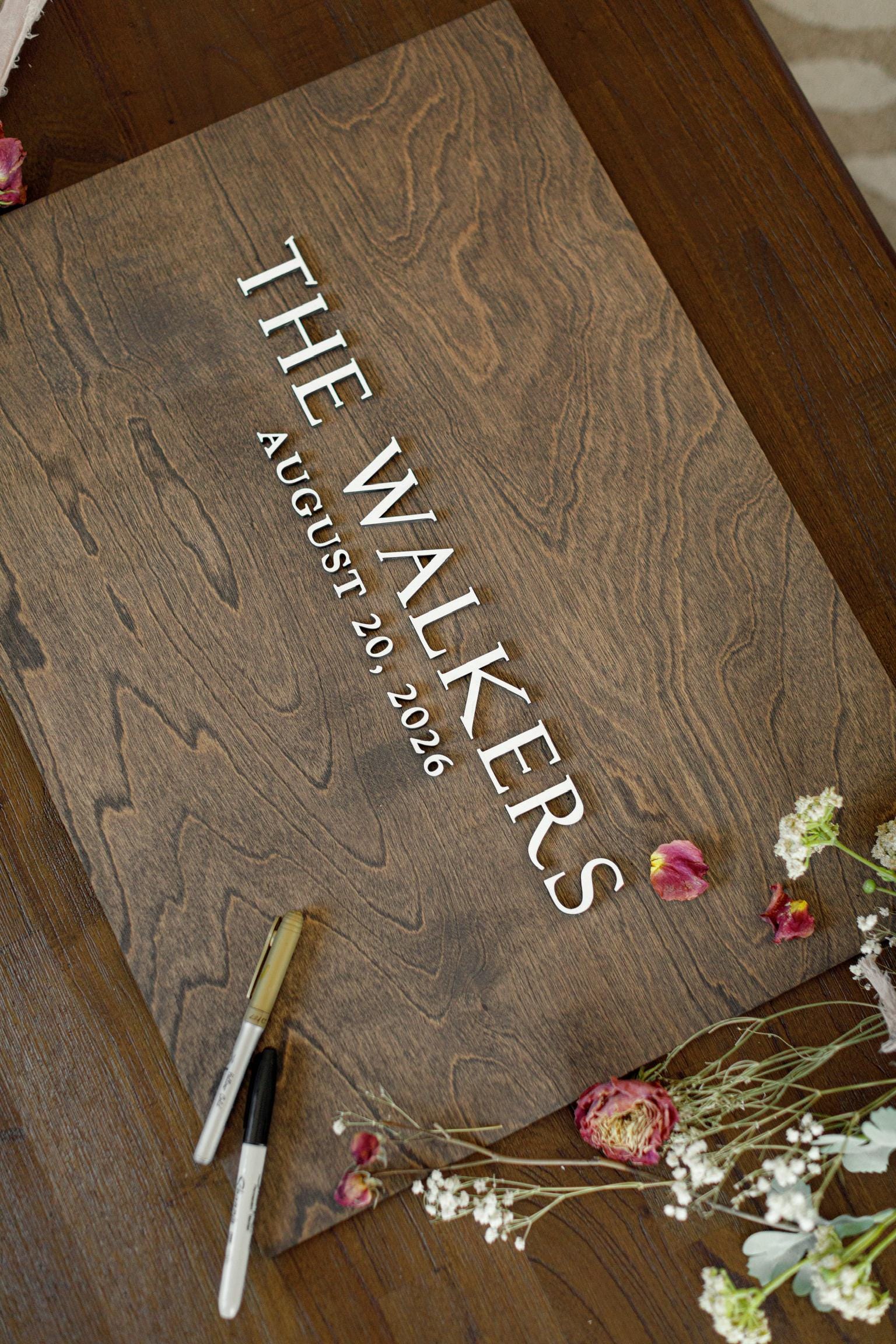 The Juniper | 3D Wood Guest Book Sign by Small Town Timbers