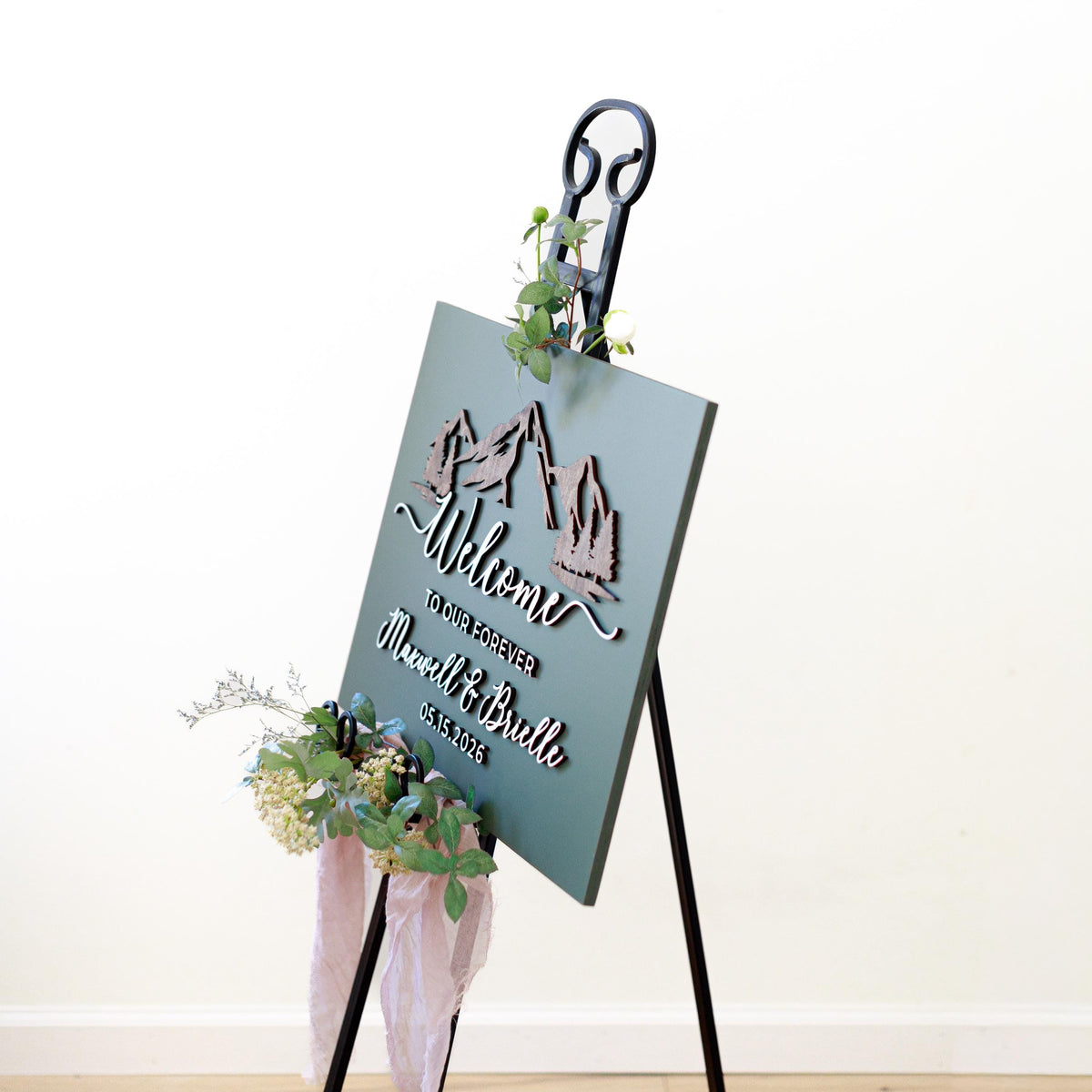 The Summit | 3D Wood Wedding Welcome Sign by Small Town Timbers