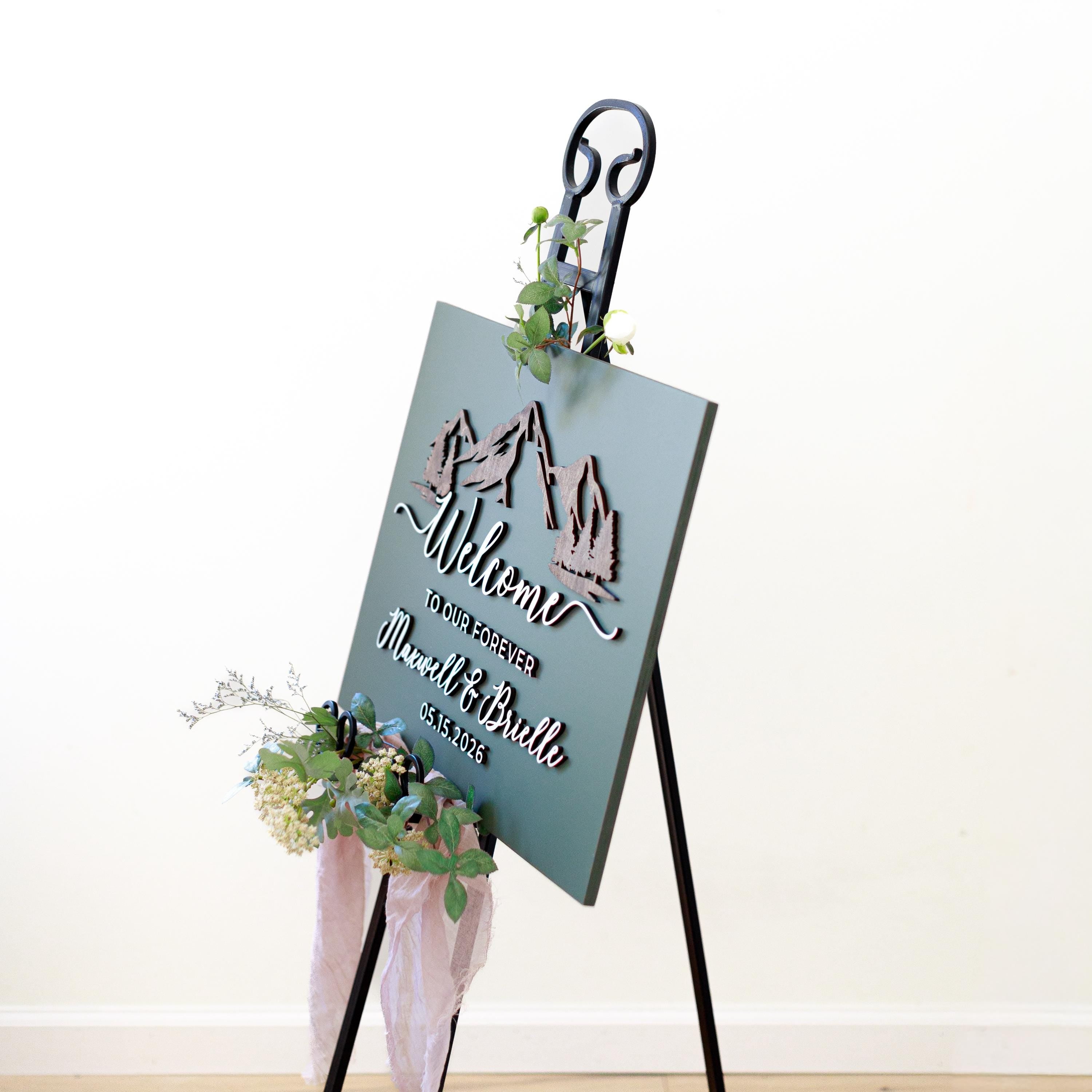 The Summit | 3D Wood Wedding Welcome Sign by Small Town Timbers