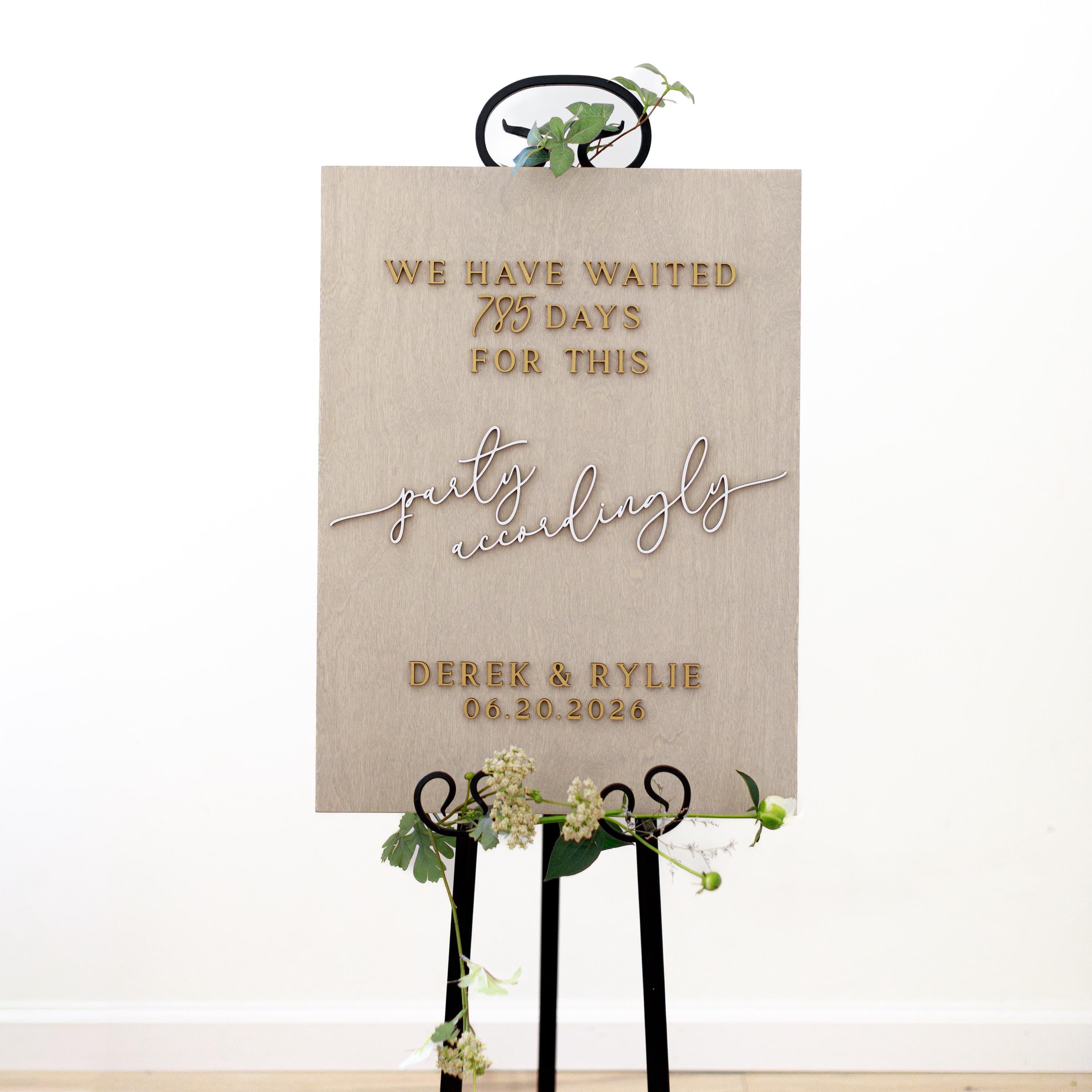 The Elias | 3D Wood Wedding Welcome Sign by Small Town Timbers