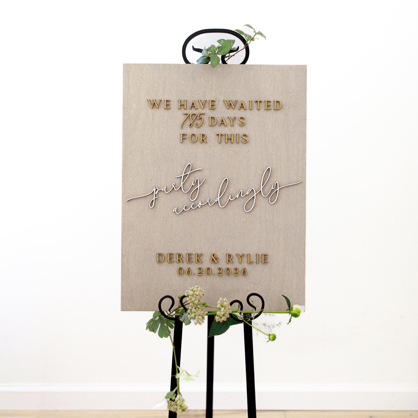 The Elias | 3D Wood Wedding Welcome Sign by Small Town Timbers