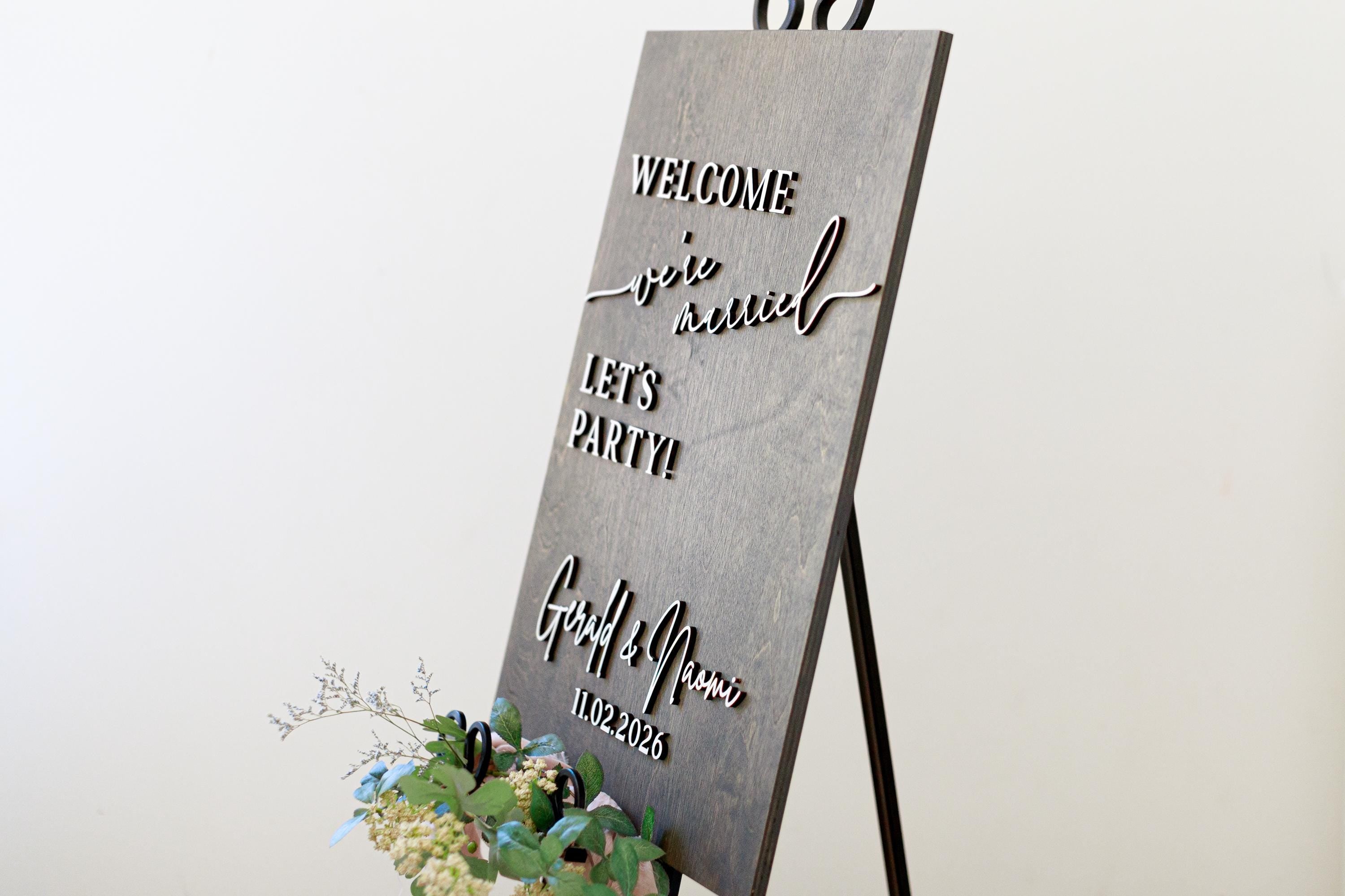 The Winslow | 3D Wood Wedding Welcome Sign by Small Town Timbers