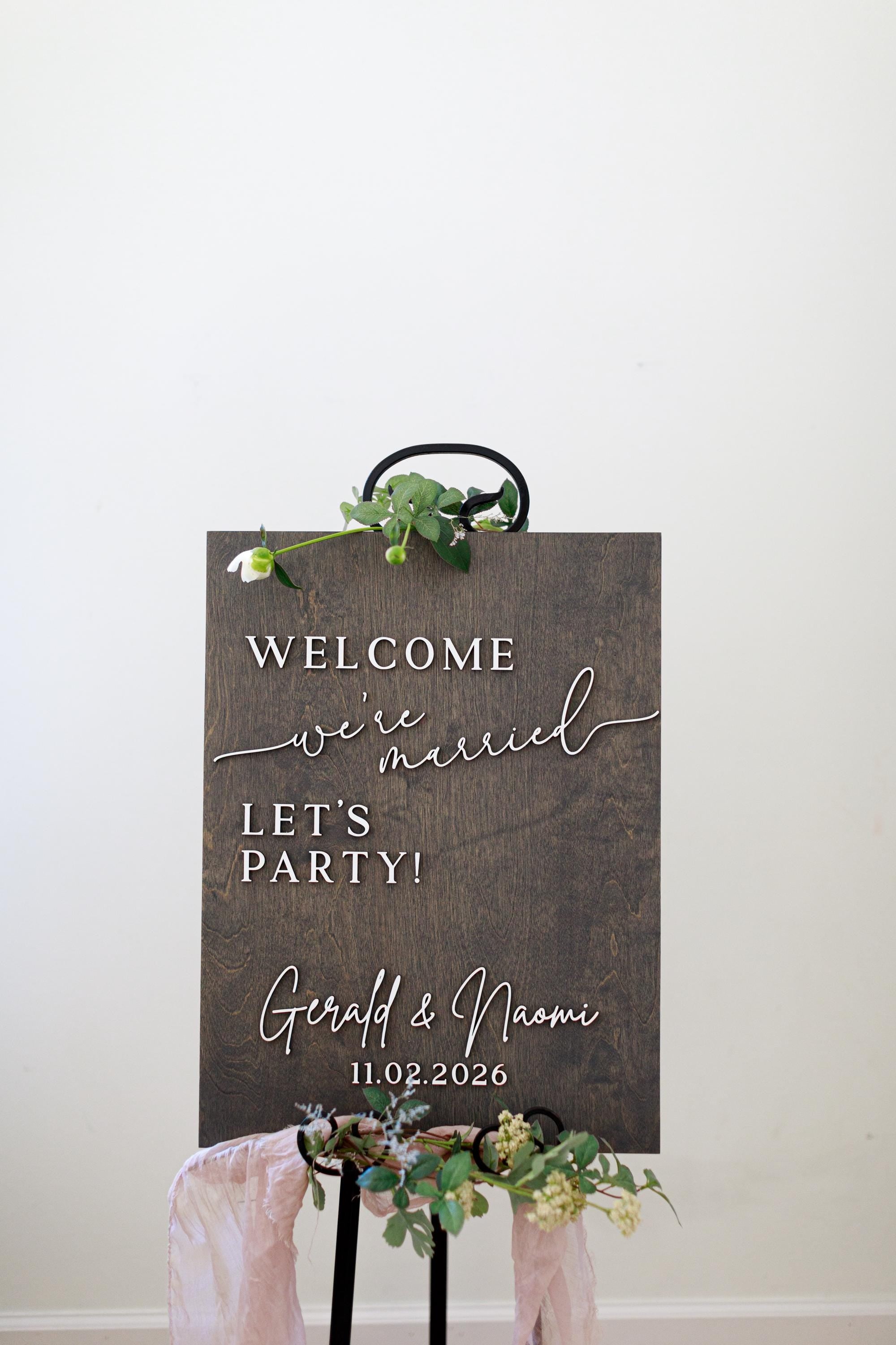 The Winslow | 3D Wood Wedding Welcome Sign by Small Town Timbers