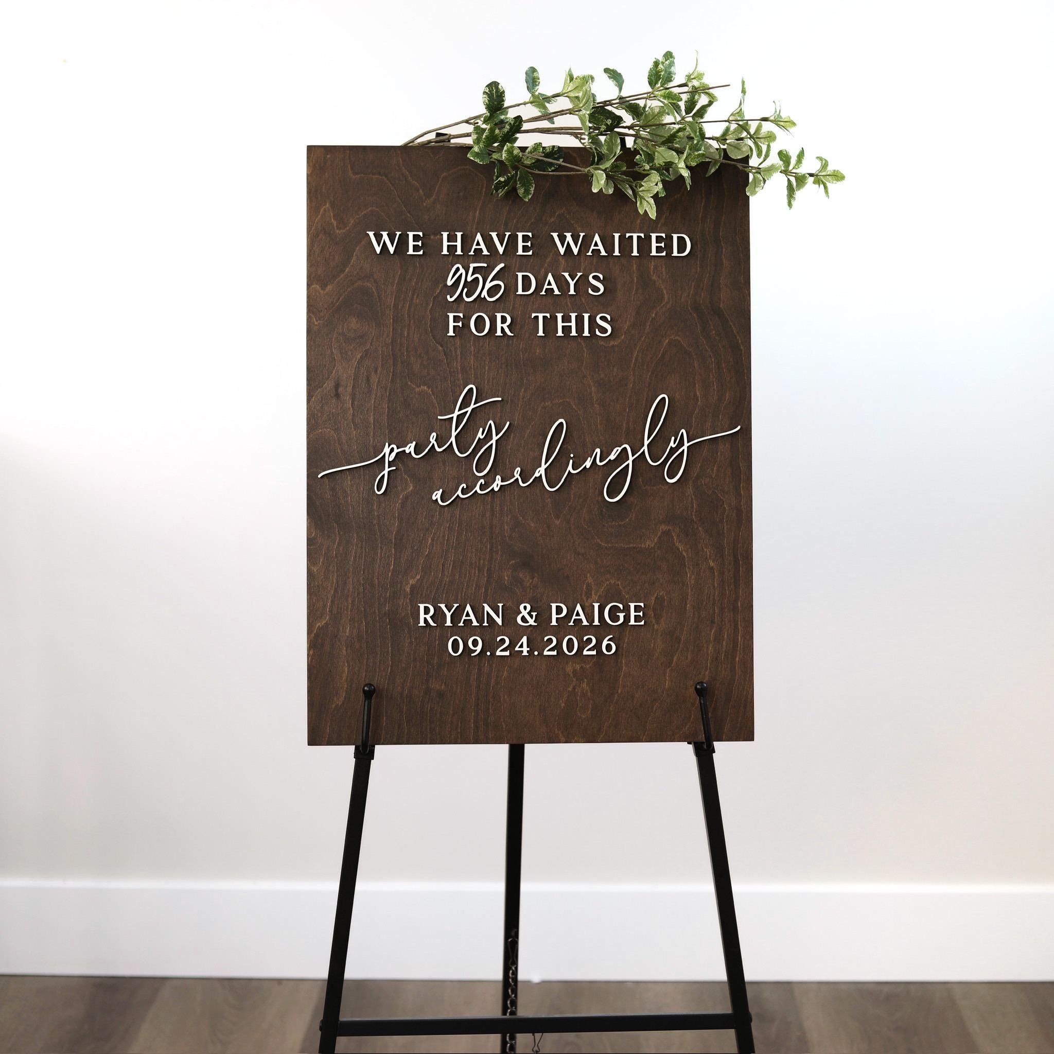 The Elias | 3D Wood Wedding Welcome Sign by Small Town Timbers