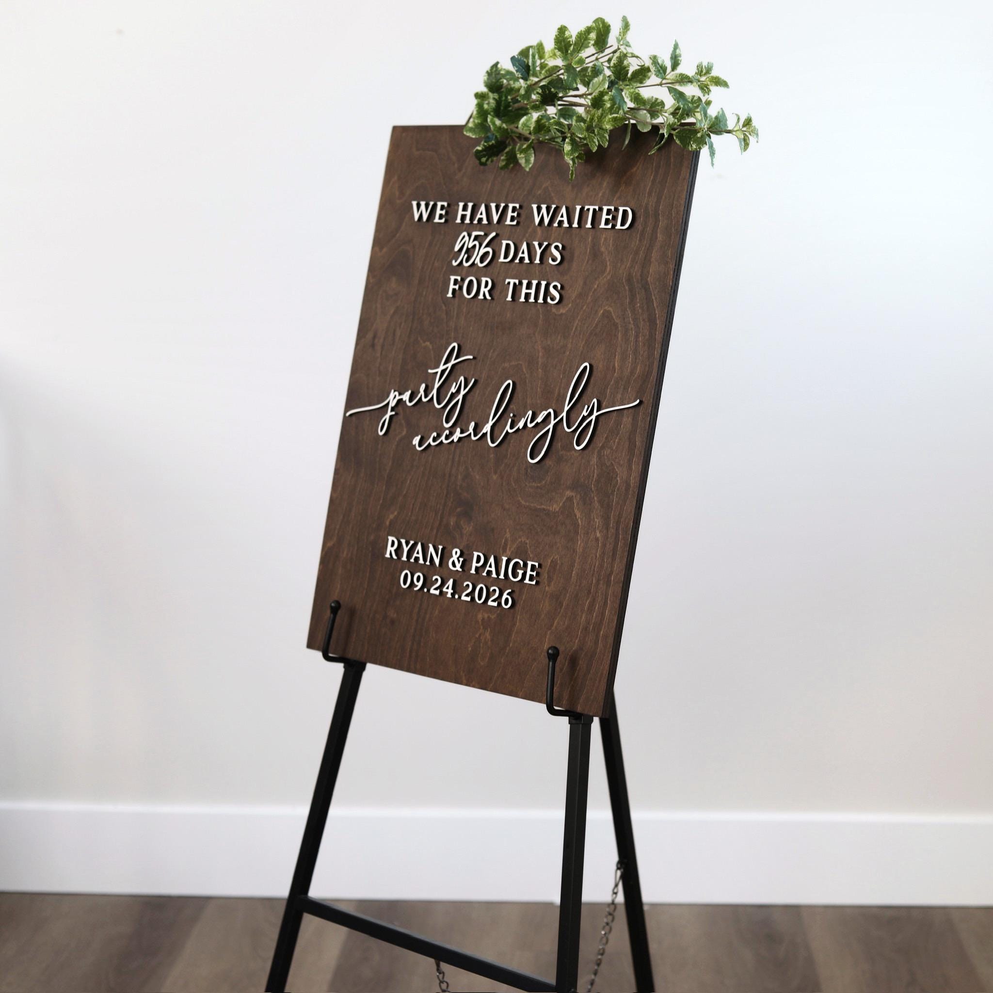 The Elias | 3D Wood Wedding Welcome Sign by Small Town Timbers