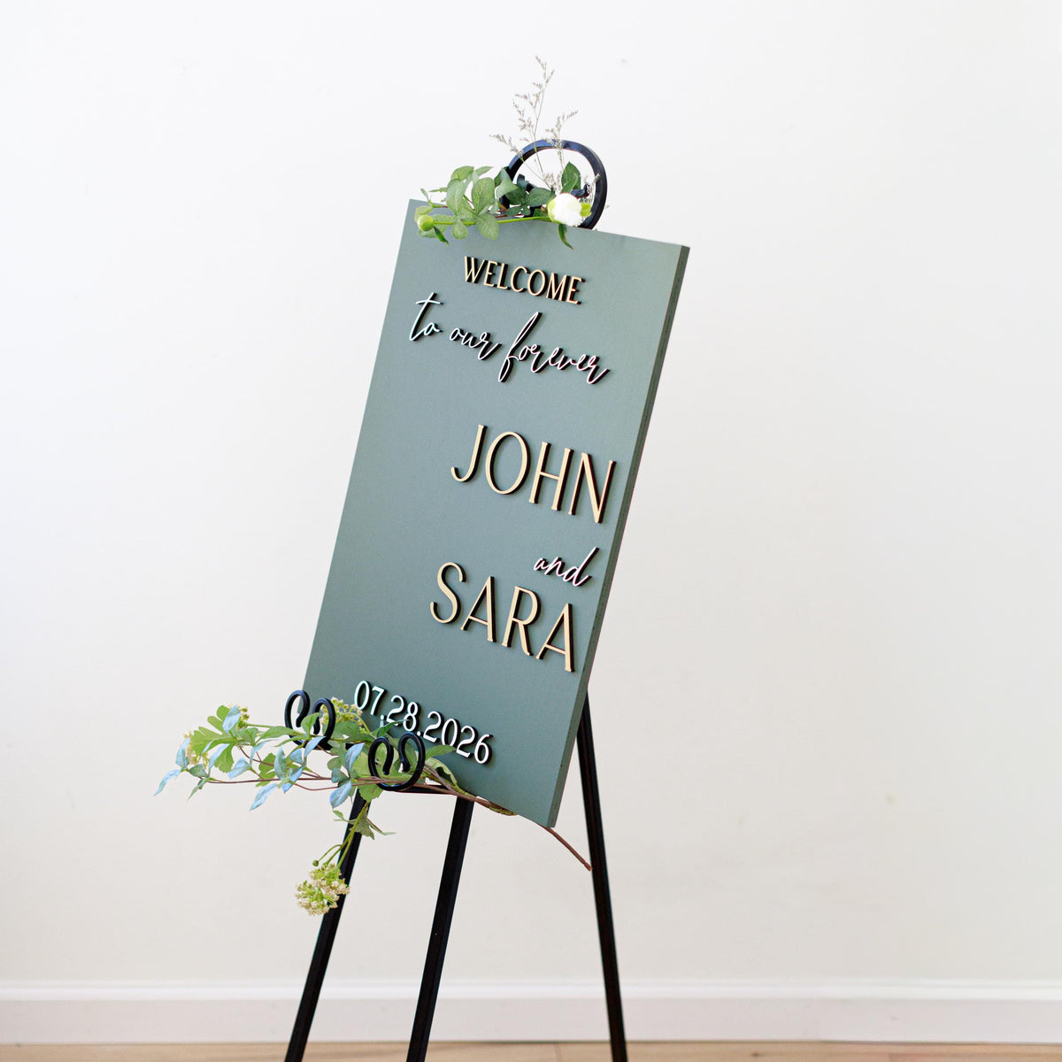 The Fairbanks | 3D Wood Wedding Welcome Sign by Small Town Timbers