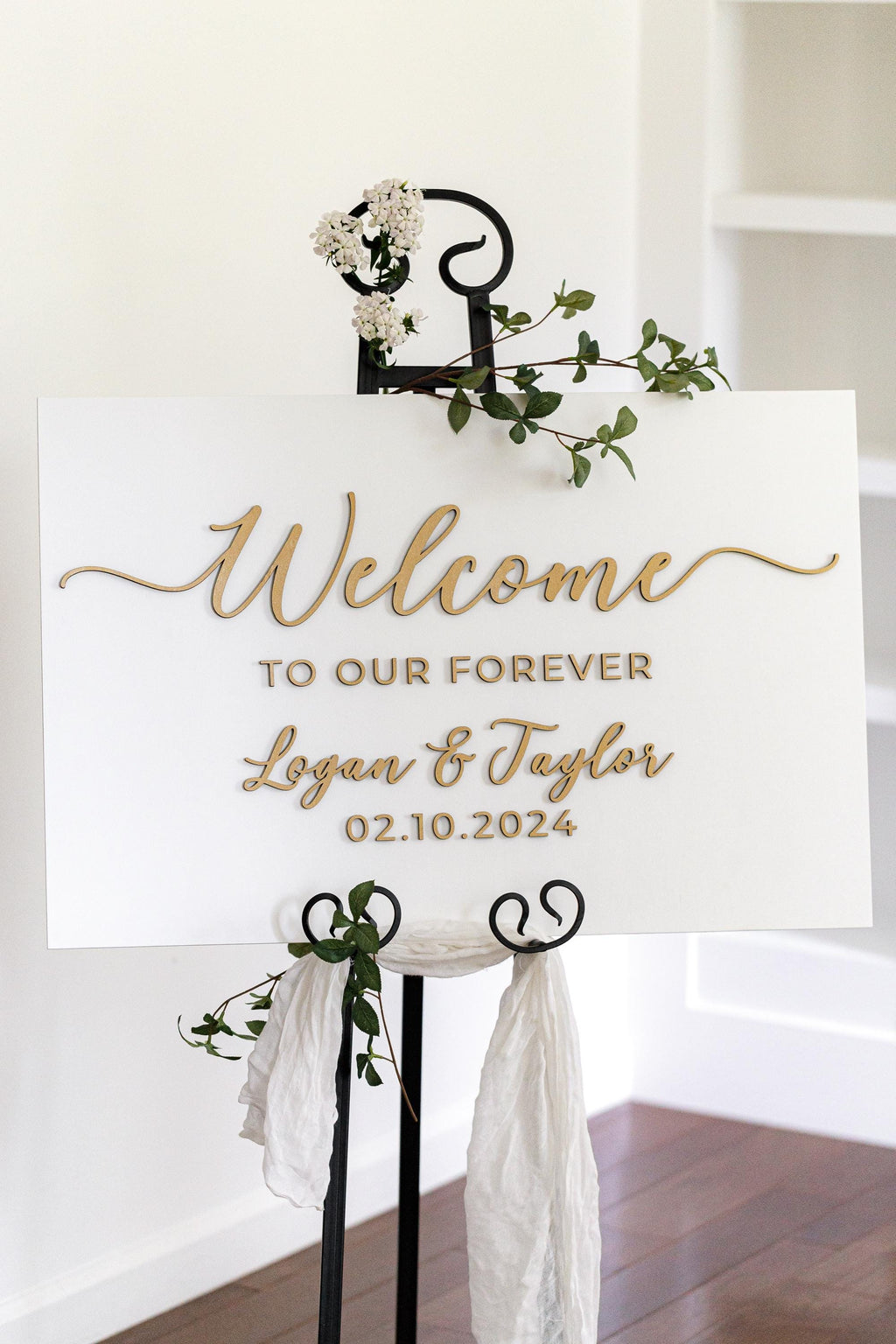 The Aspen | 3D Wood Wedding Welcome Sign by Small Town Timbers