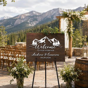 The Summit | 3D Wood Wedding Welcome Sign by Small Town Timbers