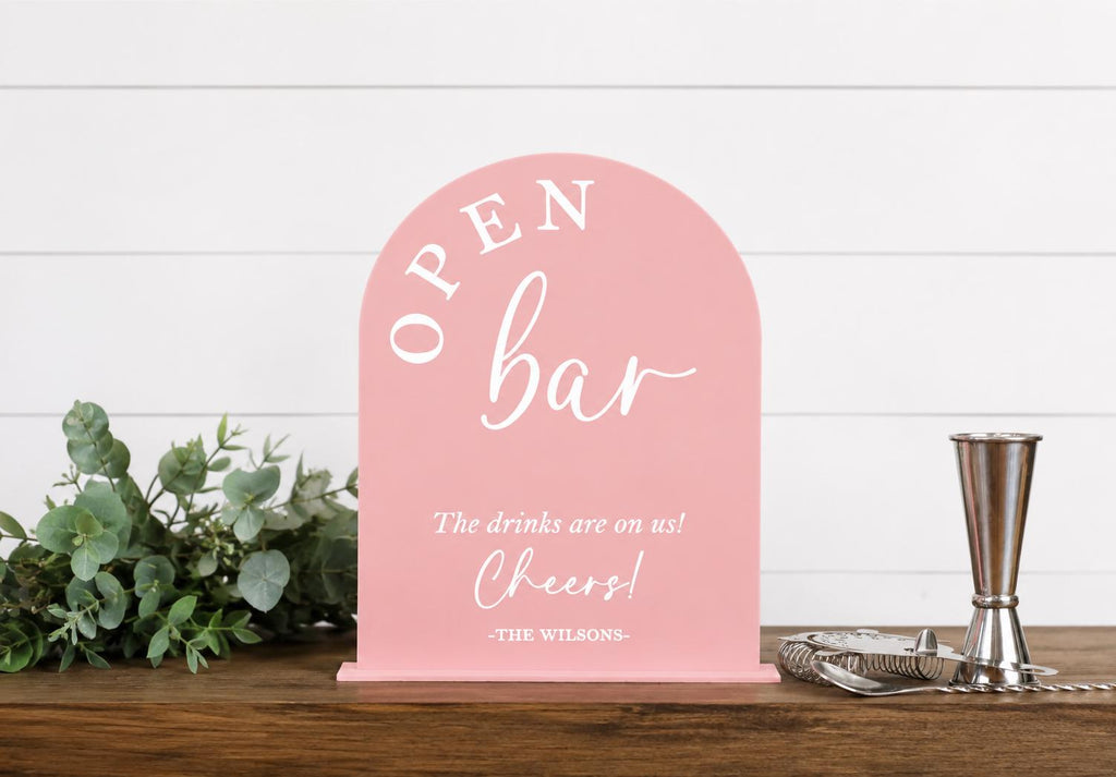The Bridget | Custom Acrylic Wedding Signs by Small Town Timbers