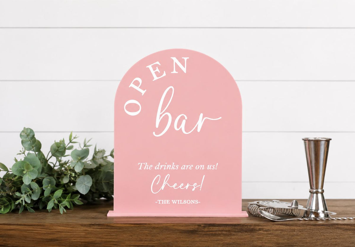 The Bridget | Custom Acrylic Wedding Signs by Small Town Timbers