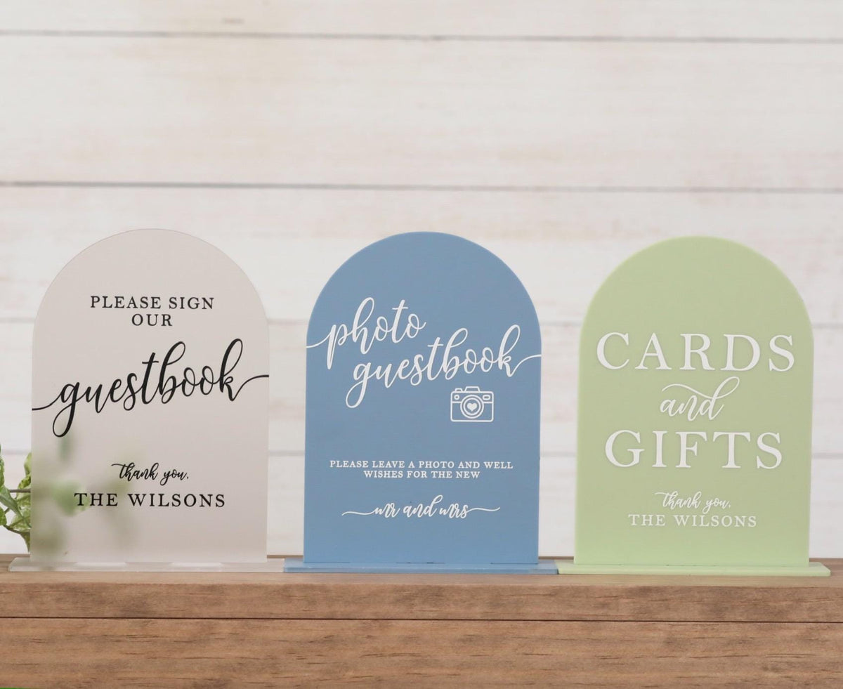The Bridget | Custom Acrylic Wedding Signs by Small Town Timbers