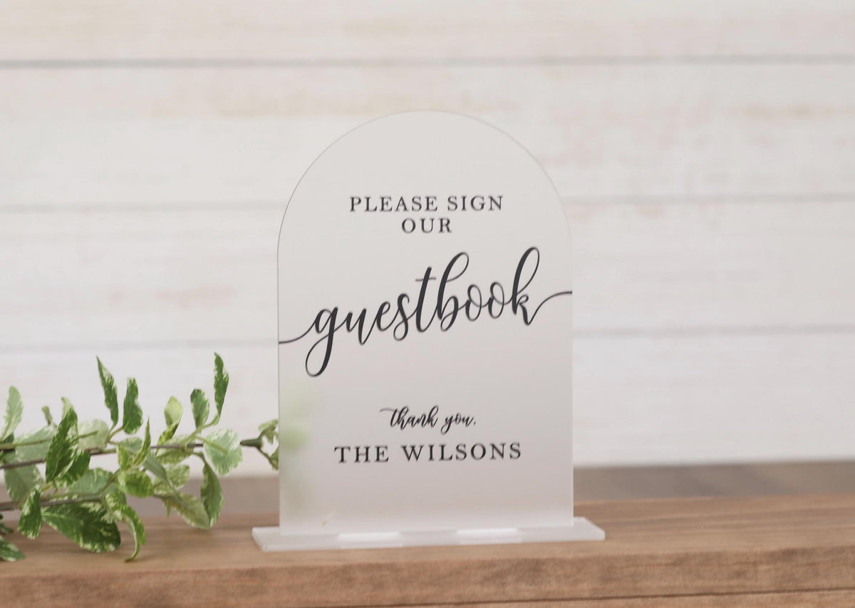 The Bridget | Custom Acrylic Wedding Signs by Small Town Timbers