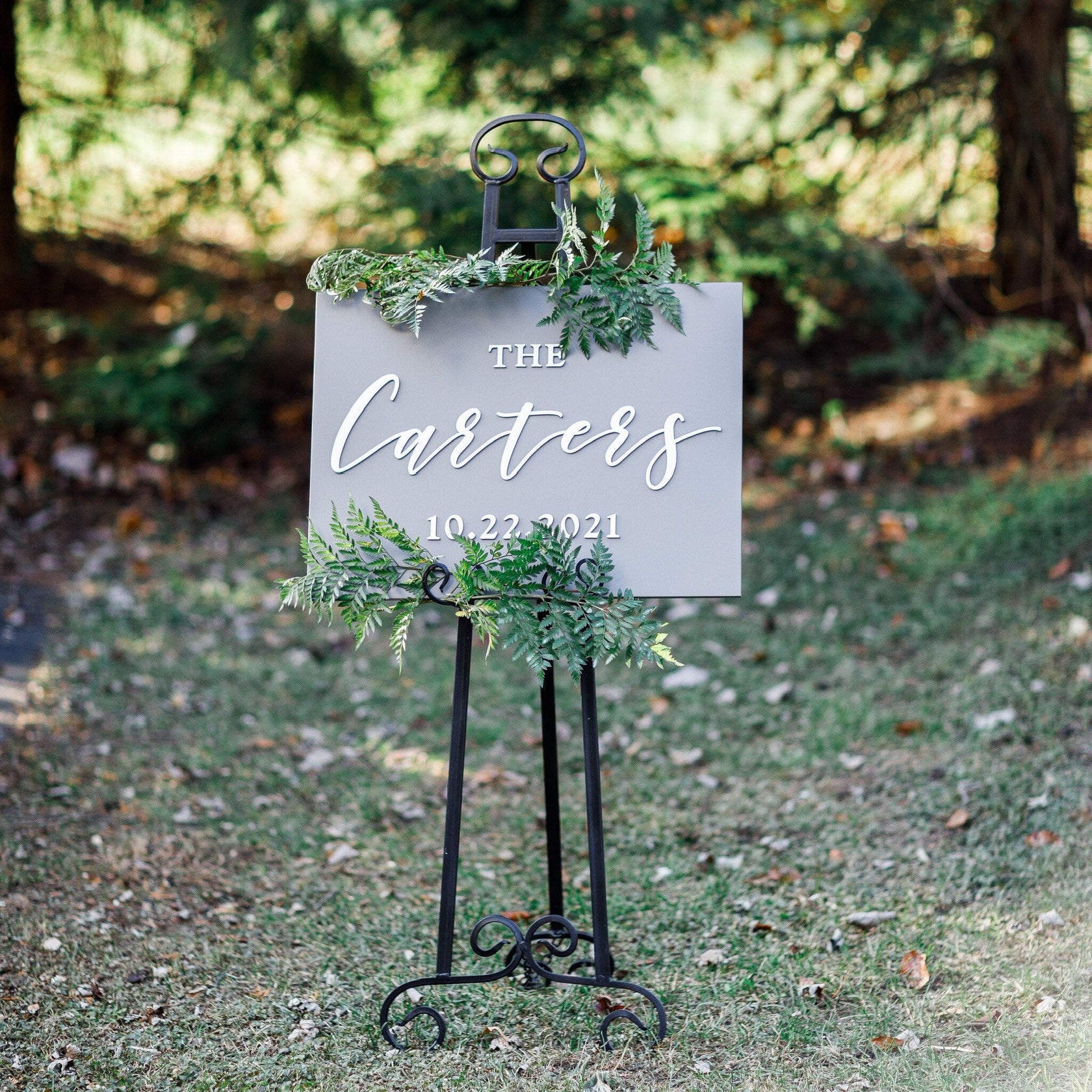 THE CARTERS WEDDING WELCOME SIGN – Small Town Timbers