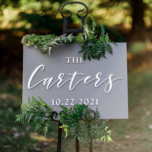 Painted 3D Wedding Welcome Sign - Custom Wood Wedding Sign - Welcome to Our Forever Sign - Dark Grey Sign - Wedding Signage - Welcome Board - Small Town Timbers