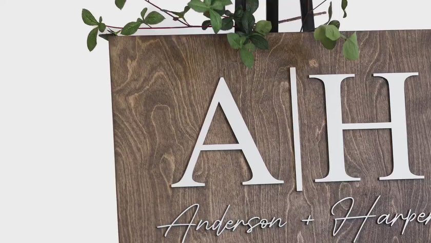 ANDERSON + HARPER WEDDING WELCOME SIGN