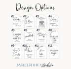 Acrylic wedding sign design options by Small Town Timbers