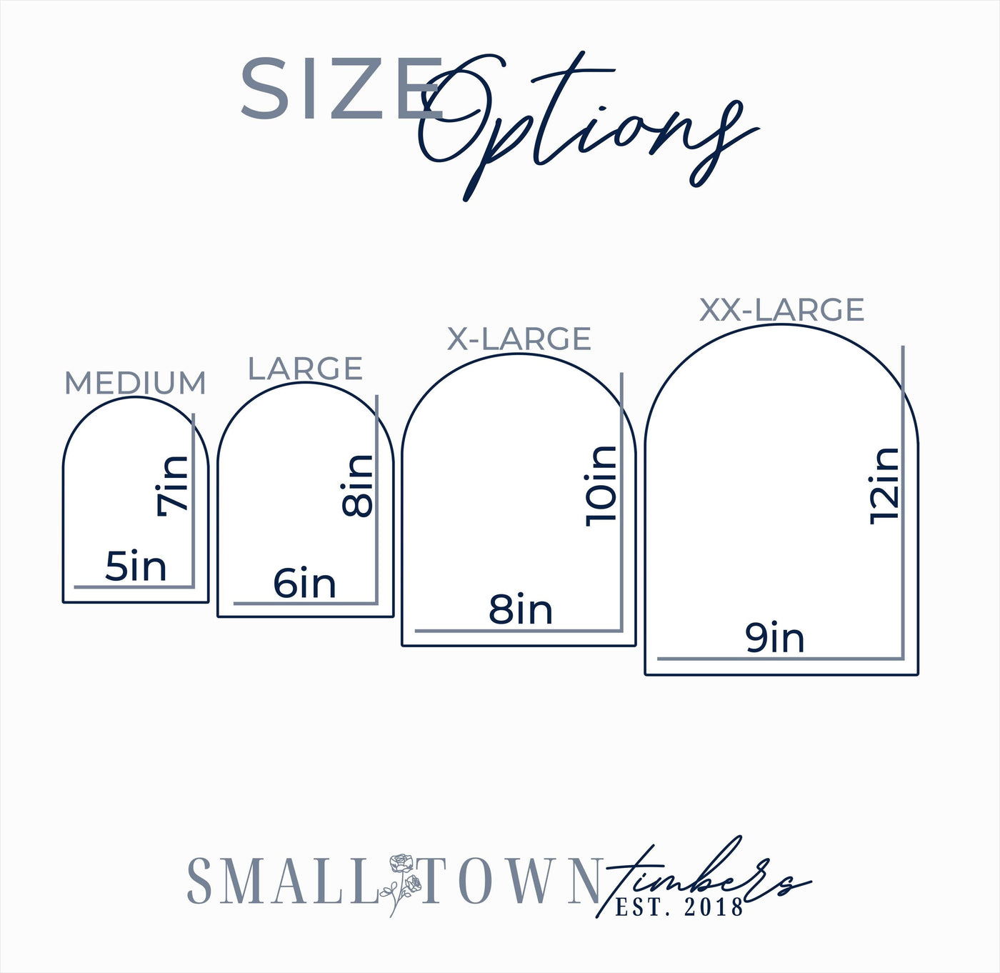 Bar sign size chart