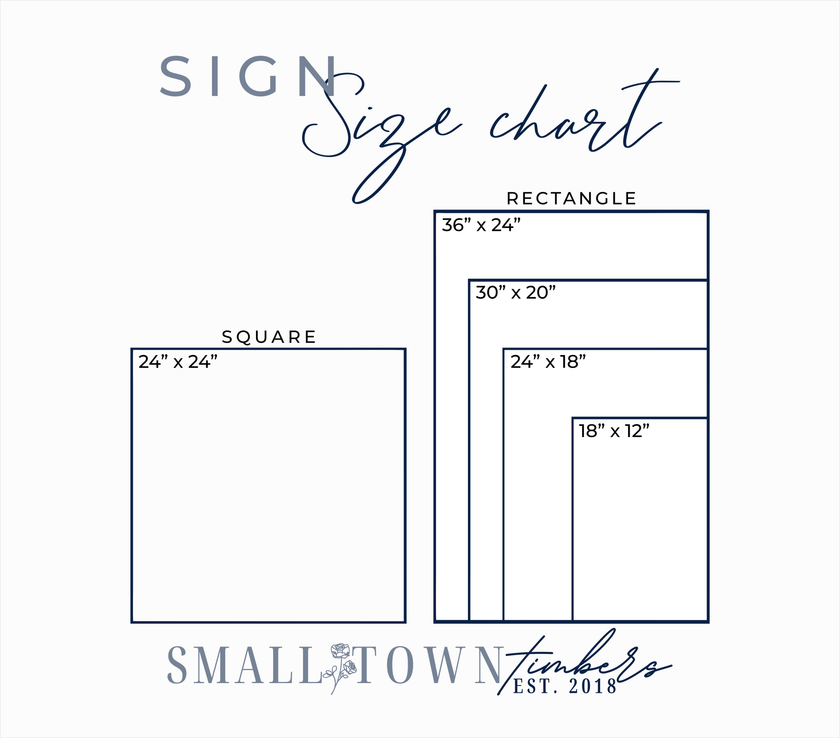 VINCE & EMILY WEDDING WELCOME SIGN - Small Town Timbers