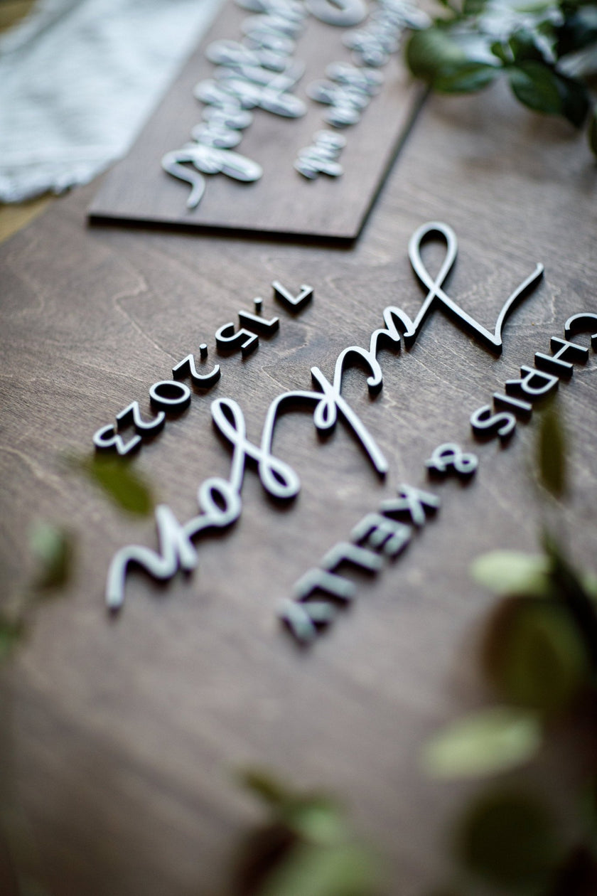 Wedding Guest Book Alternative, Rustic Wood Guest book, Last Name Sign, Wooden Guest Book Sign, Unique Wood Guestbook, Wood Guest Board Sign - Small Town Timbers