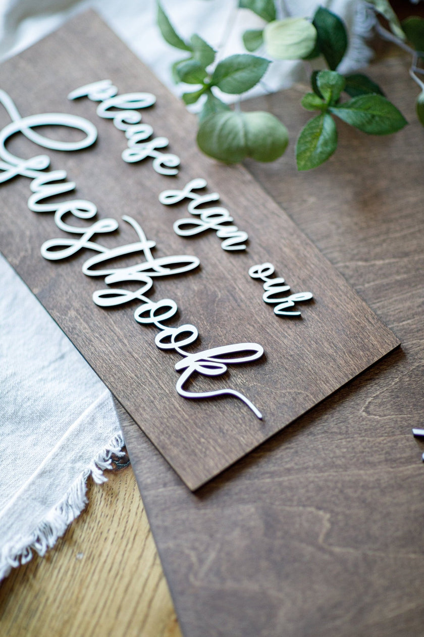 Wedding Guest Book Alternative, Rustic Wood Guest book, Last Name Sign, Wooden Guest Book Sign, Unique Wood Guestbook, Wood Guest Board Sign - Small Town Timbers