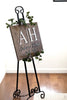 Wedding Welcome Name Sign, Couples Initials Wood Wedding Sign, Ceremony Sign, Modern Wedding, Minimalist Monogram Sign, Last Name Sign - Small Town Timbers